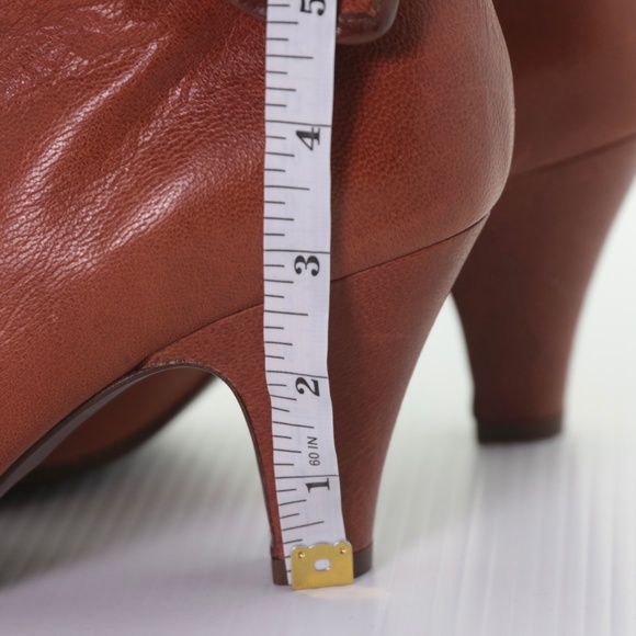 NWOT Chie Mihara Flower Corsage Brown Leather Ankle Boots 41/11M Steampunk Artsy - Picture 11 of 11